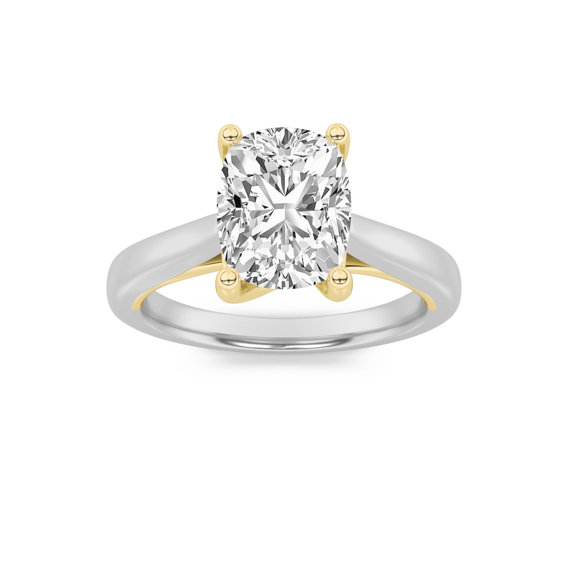 14K WY 1.5ct Lab Diamond Solitaire Engagement Ring