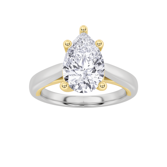 14K WY 2CT Lab Diamond Solitaire Engagement Ring