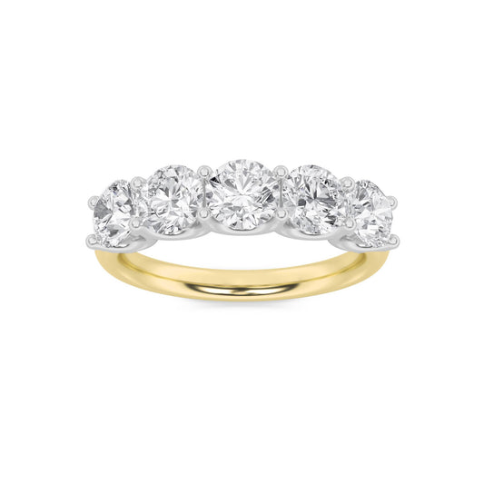 14K White Gold Lab Diamond Anniversary Ring 2ctw G+VS+
