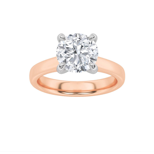 14K RW 2.05ct Lab Diamond Solitaire Ring