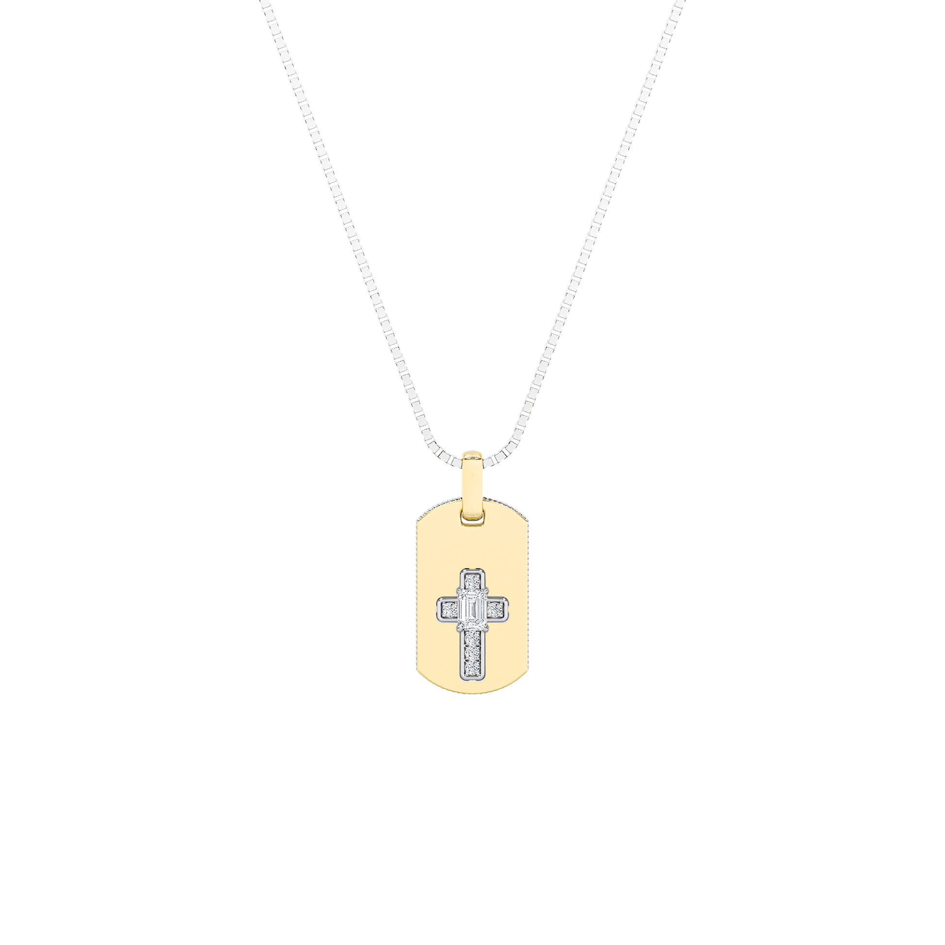 14K WY 1CT Lab Diamond Religious Pendant