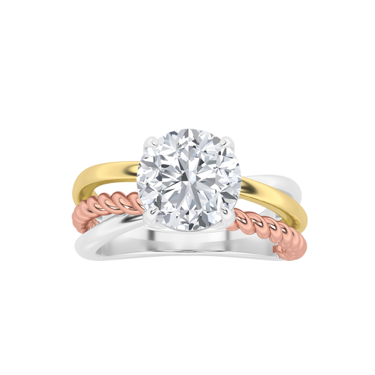 14K Rose Gold 2ct Lab Diamond Solitaire Ring