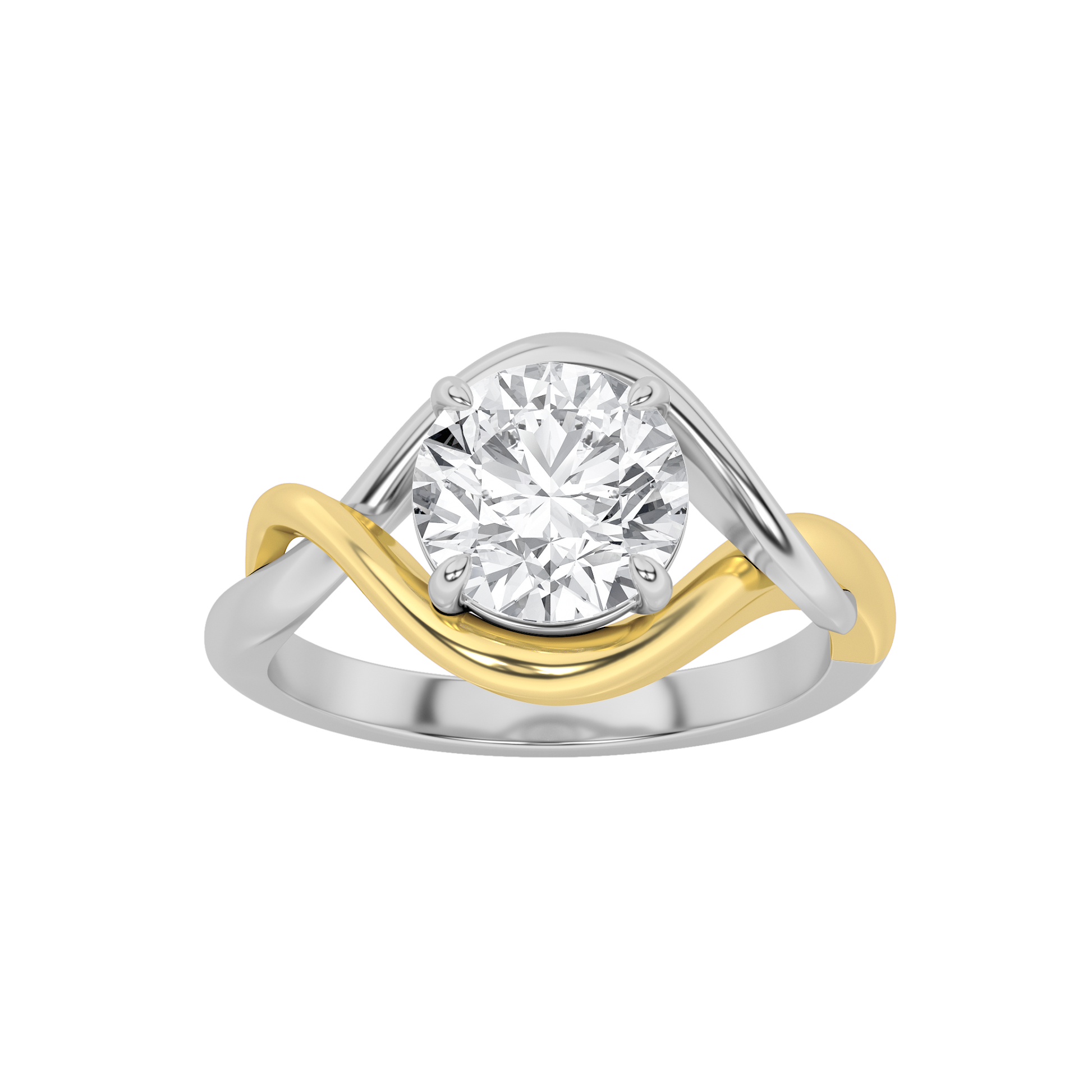 14K WY 1.5ct Lab Diamond Solitaire Engagement Ring