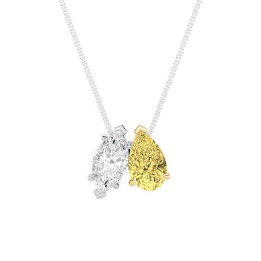 14K White Gold Lab Diamond 2.5ctw PS Pendant