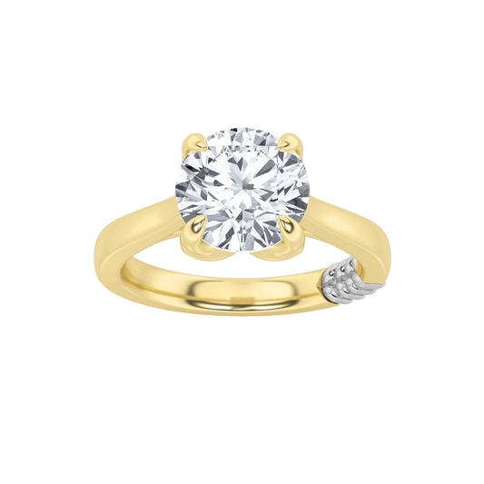 14K WY 2ct Lab Diamond Solitaire Engagement Ring