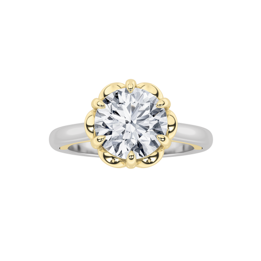 14K WY 2ct Lab Diamond Solitaire Engagement Ring