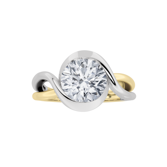 14K WY Lab Diamond Solitaire Ring 2ctw F+VS+