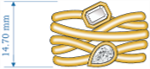 18KY/SIL 0.6ct Lab Diamond Oval Stackable Ring