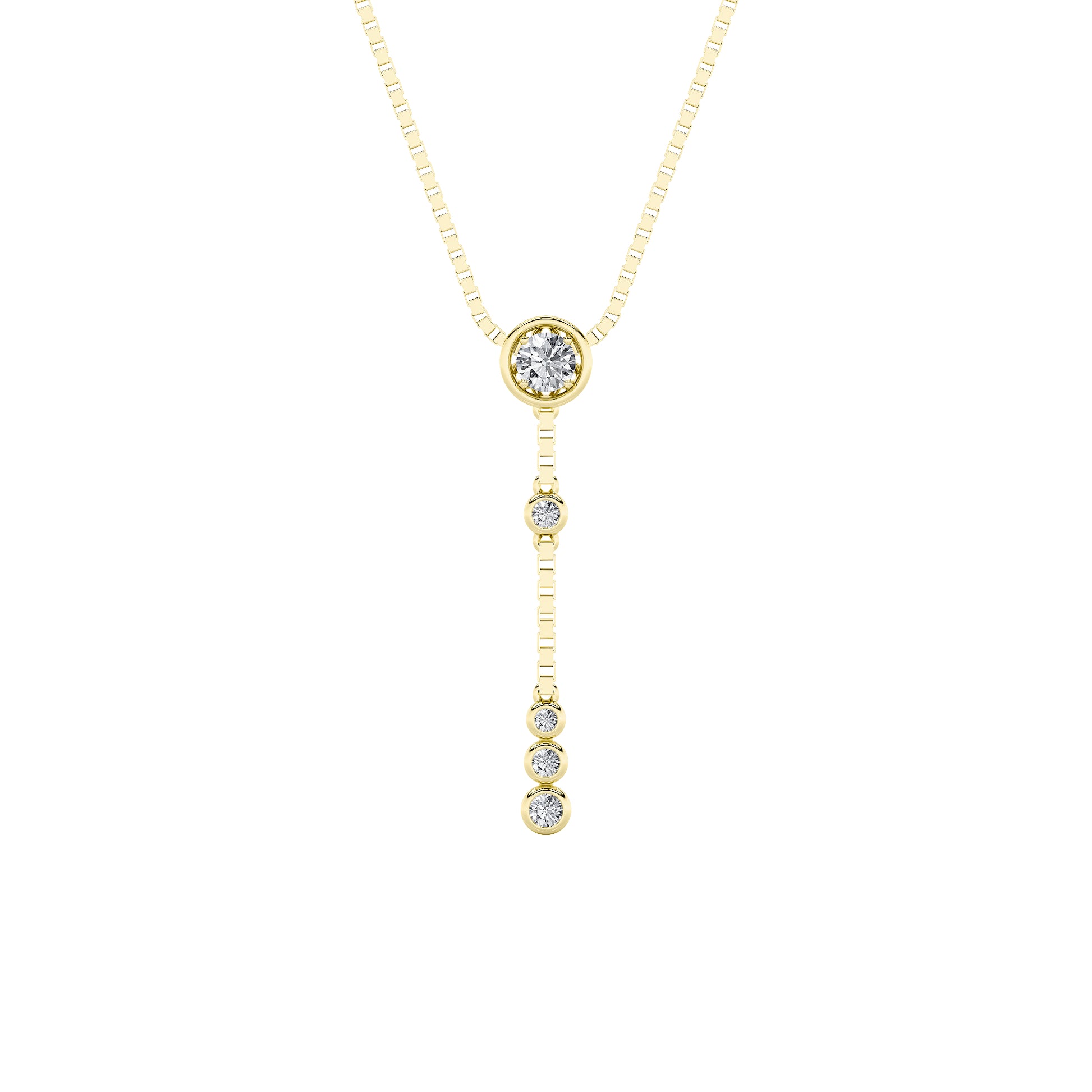 18KY Silver Lab Diamond Pendant 0.4ct G+VS
