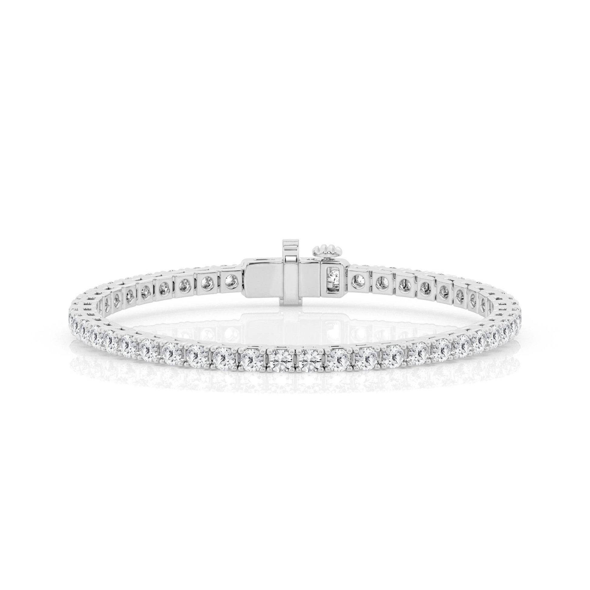 Brilliant 5ctw Lab Diamond Tennis Bracelet in 14K White Gold