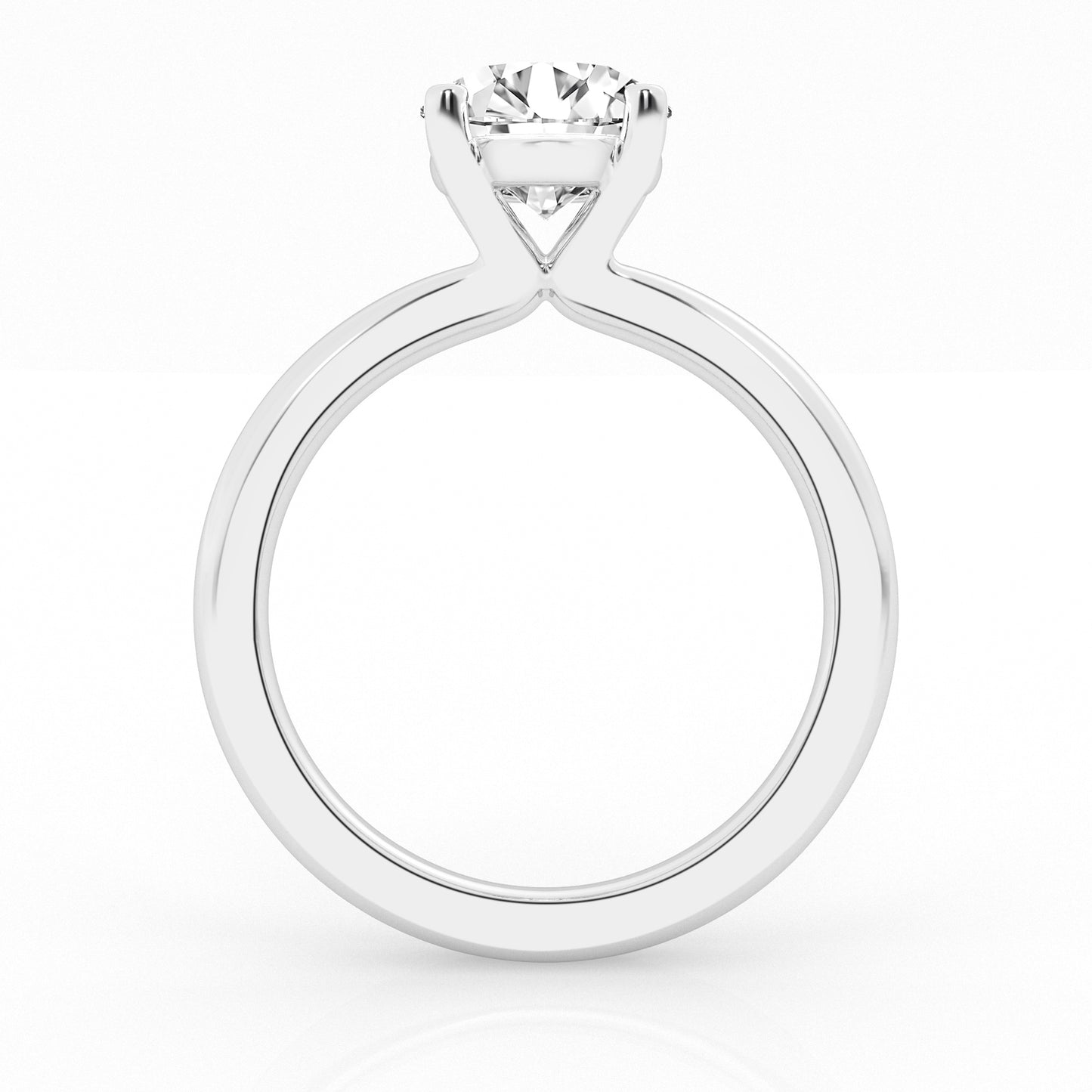 Brilliant 4ct Lab Diamond Solitaire Ring in 14K White Gold