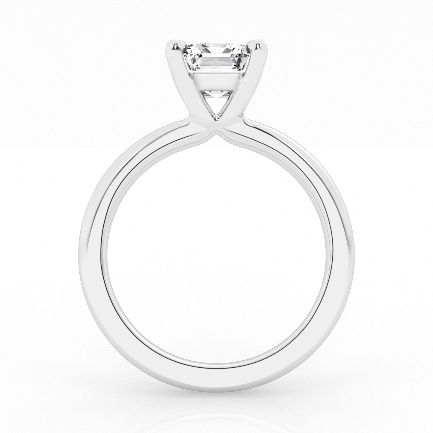 Timeless 2ct Emerald Cut Lab Diamond Solitaire Ring in 14K White Gold