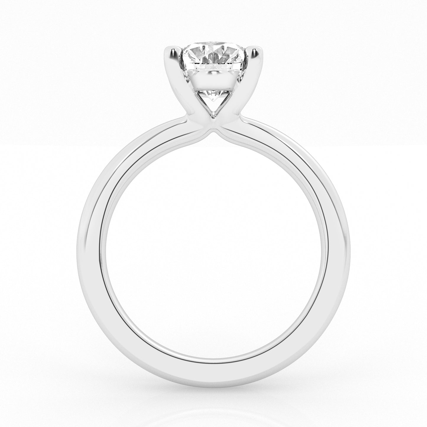 14K White Gold 1.5ct Oval Lab Diamond Solitaire Ring