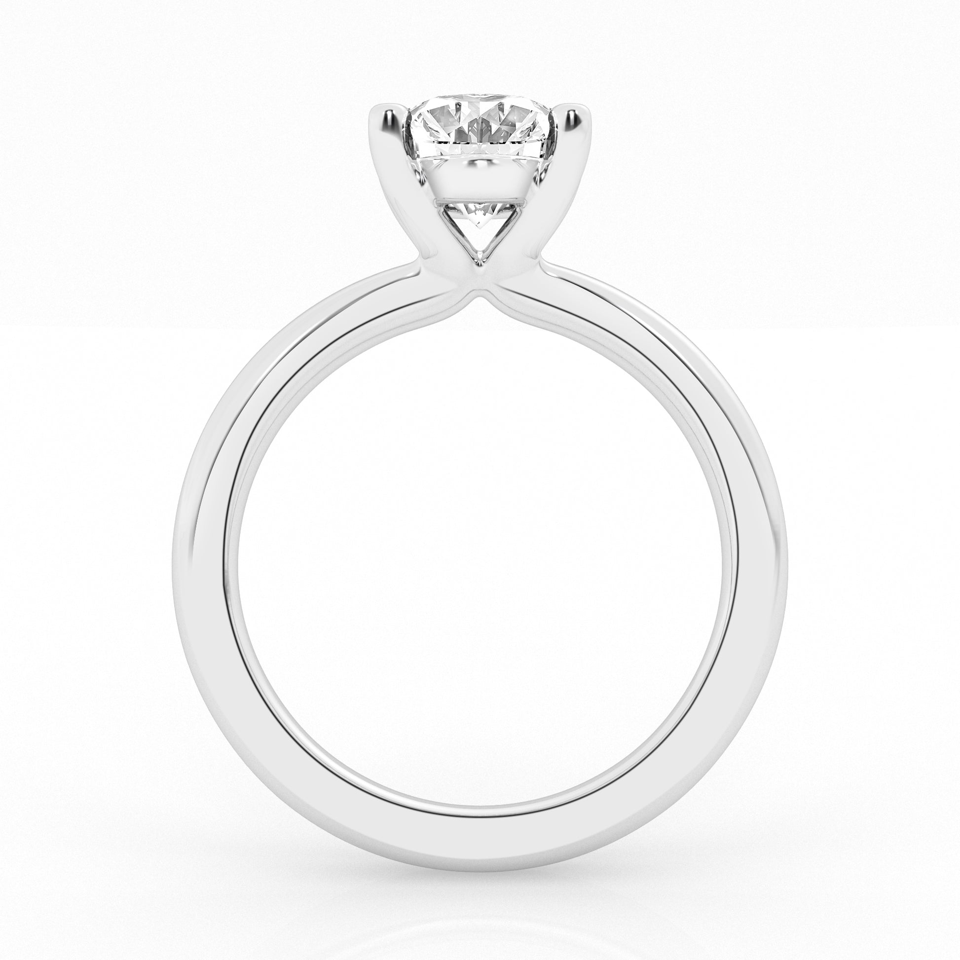 Timeless 1ct Oval Lab Diamond Solitaire Ring in 14K White Gold