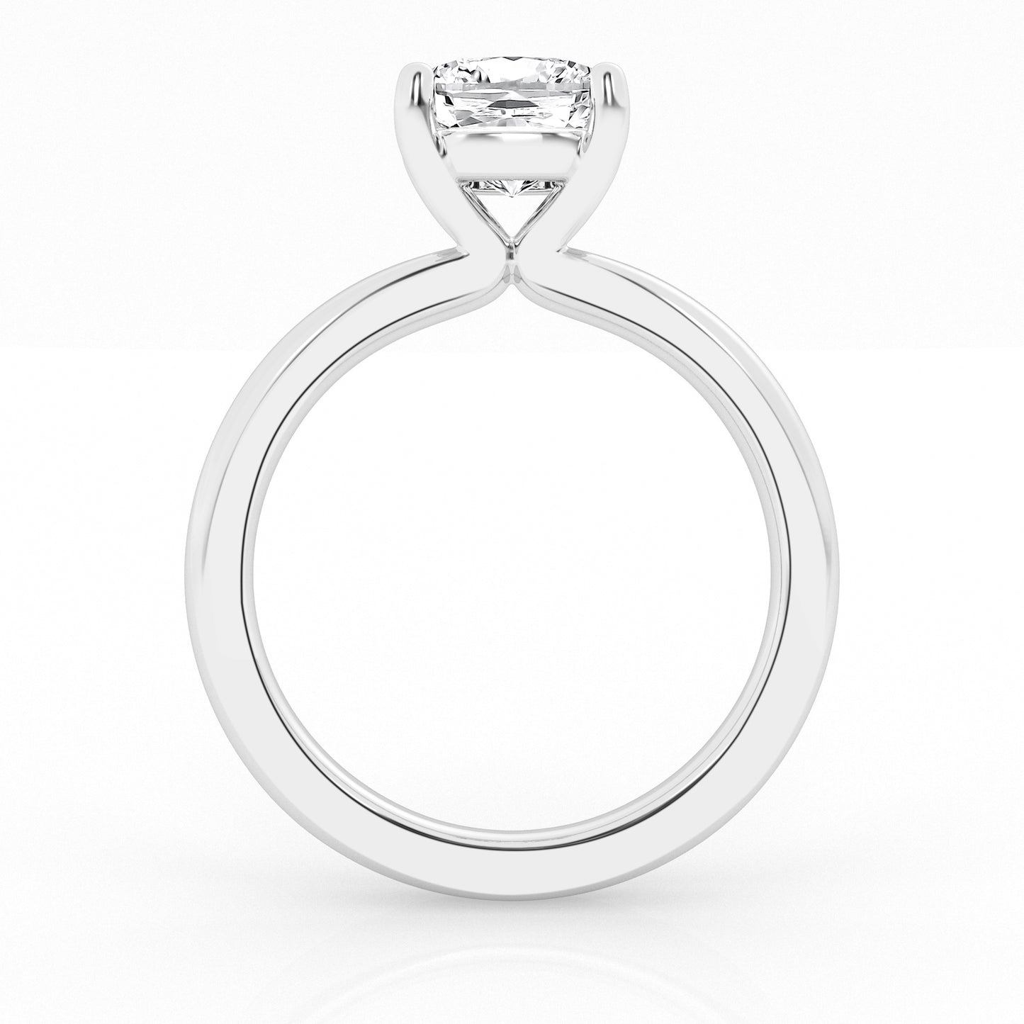 Brilliant 3.0 ct Cushion Lab Diamond White Gold Ring