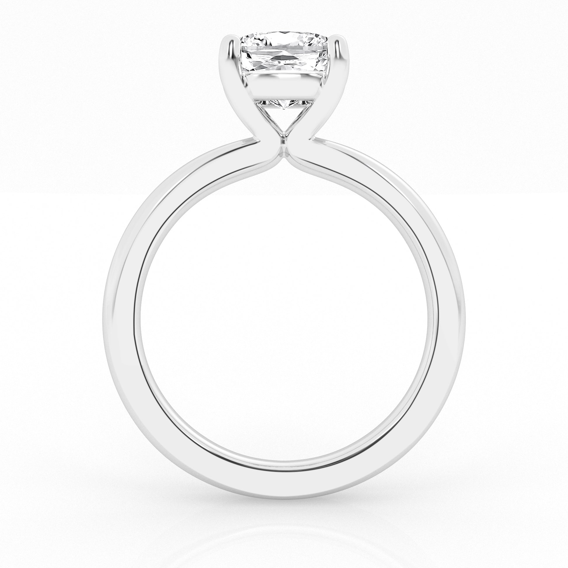 Brilliant 3.0 ct Cushion Lab Diamond White Gold Ring