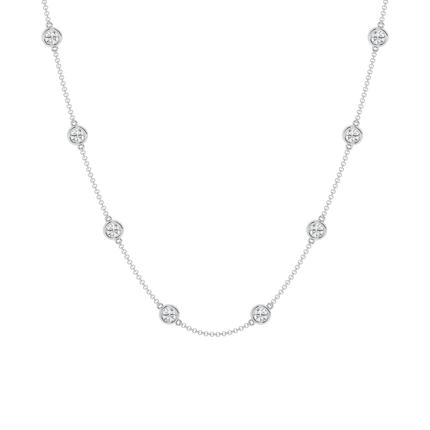 14K Yellow Gold Lab Diamond By The Yard Necklace