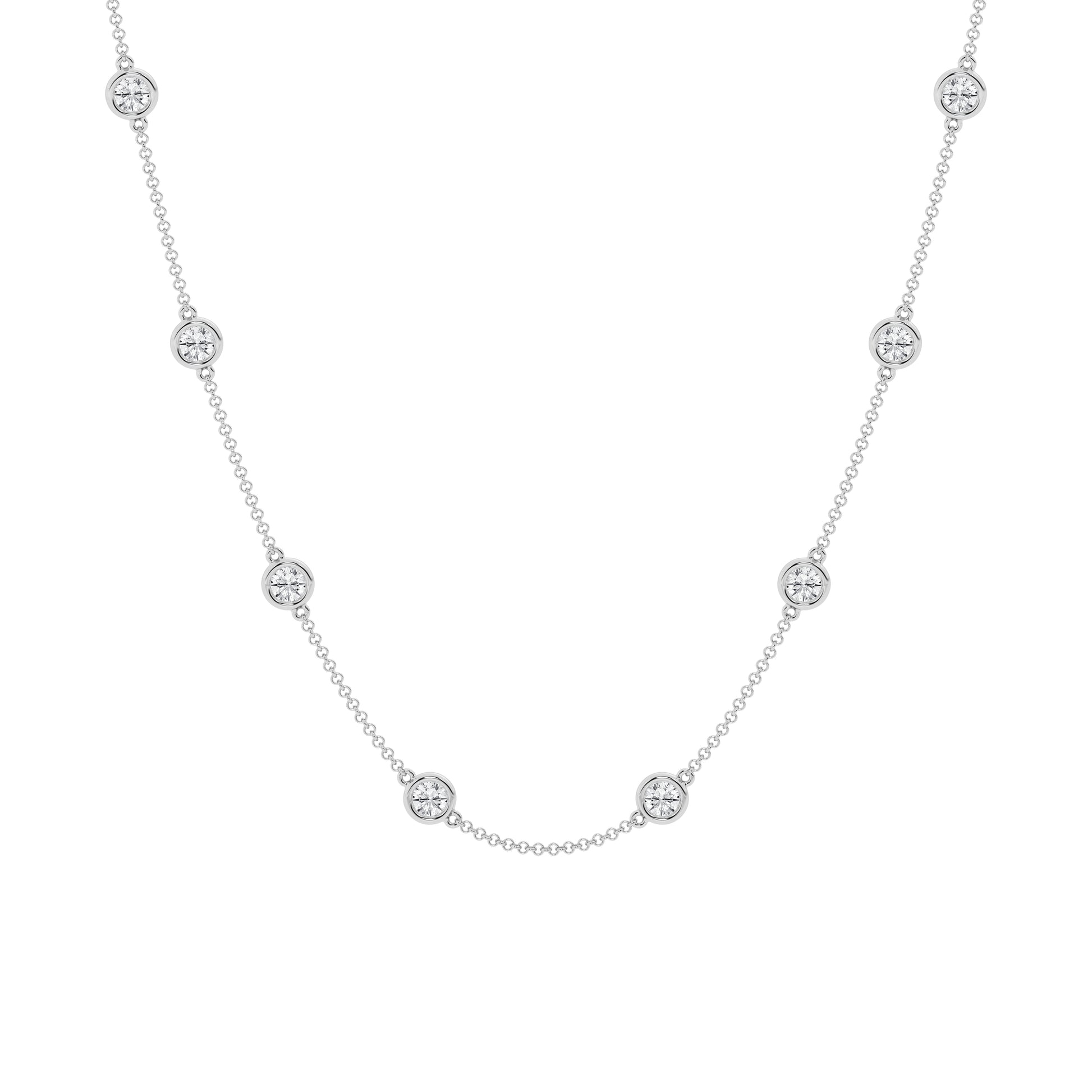 14K Yellow Gold Lab Diamond By The Yard Necklace