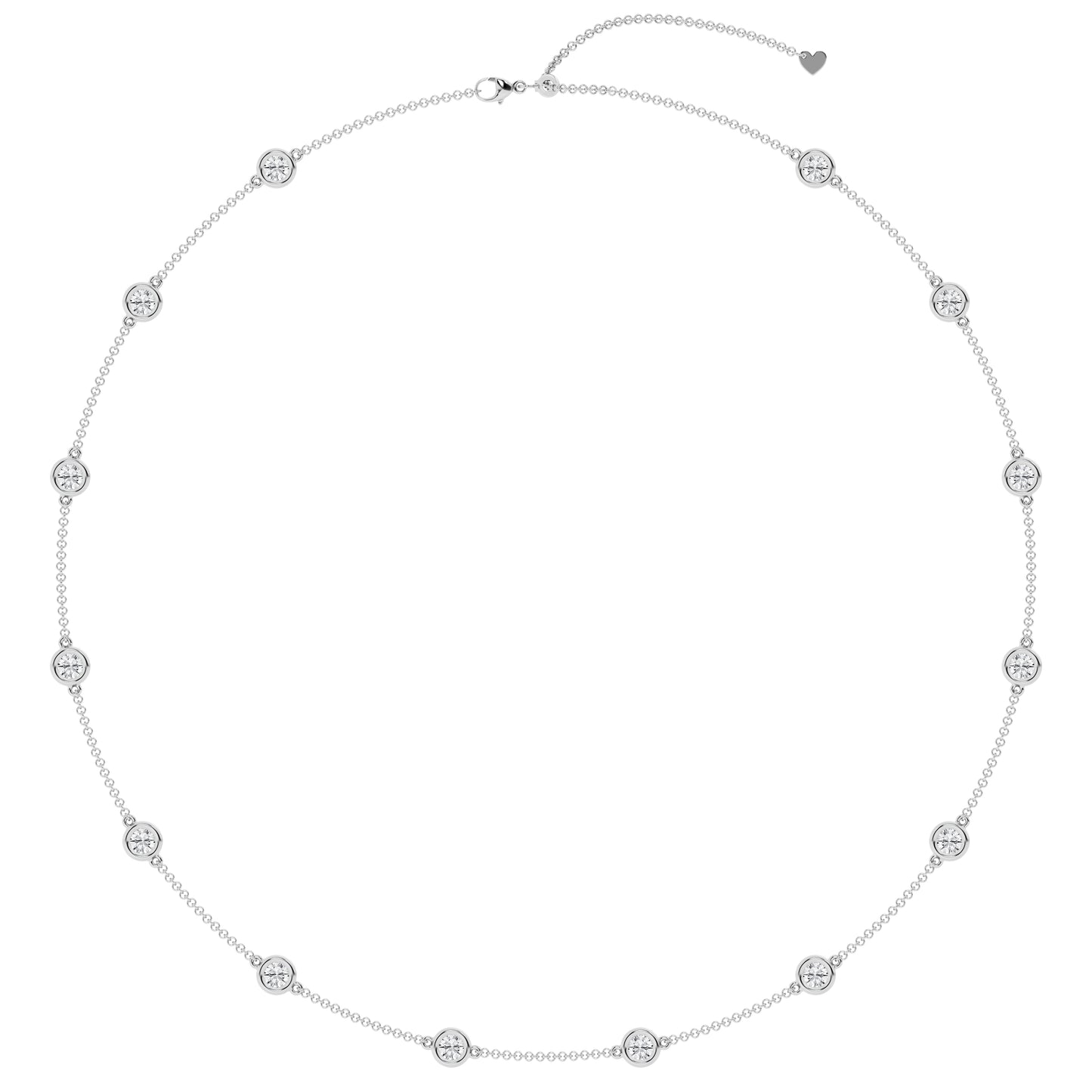 14K Yellow Gold Lab Diamond By The Yard Necklace