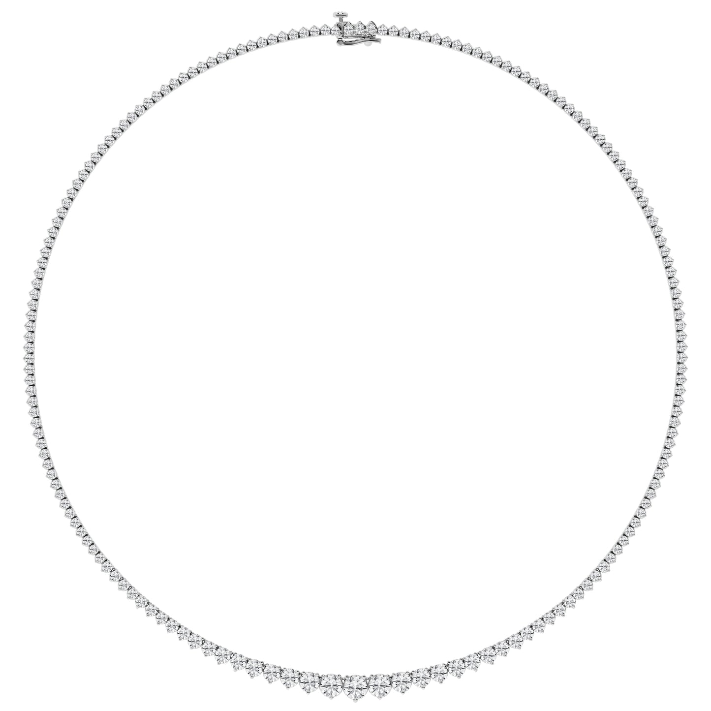 14K White Gold Lab Diamond Rivera Pendant Necklace