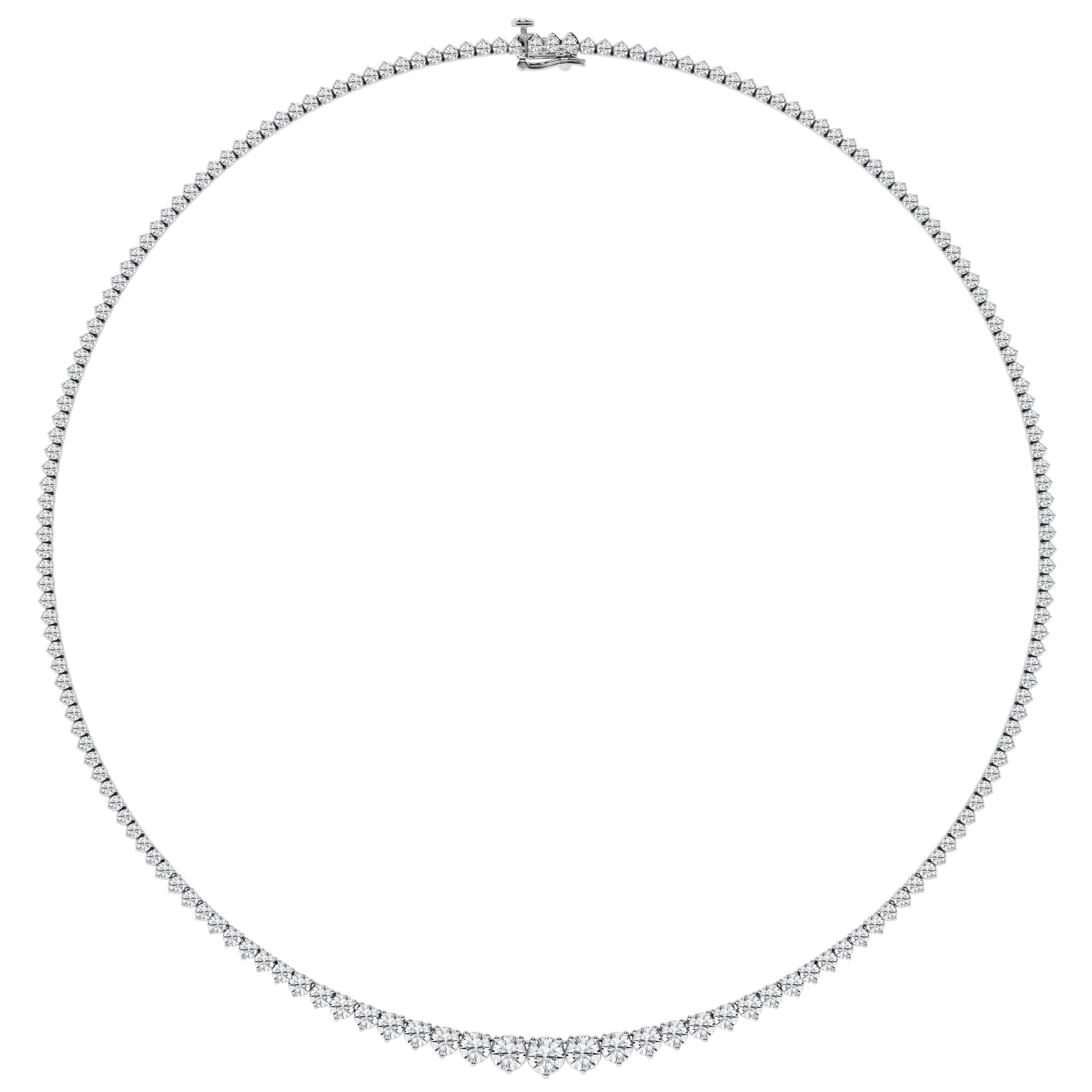 14K White Gold Lab Diamond Rivera Pendant Necklace