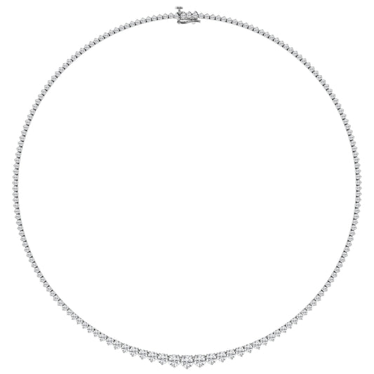 14K White Gold Lab Diamond Rivera Pendant Necklace