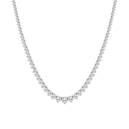15 Carat Lab Diamond Rivera Necklace in 14K White Gold