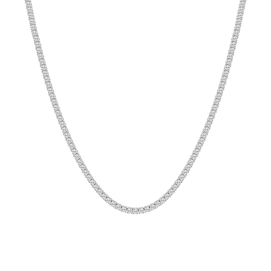 14K White Gold 10ct Lab Diamond Tennis Necklace