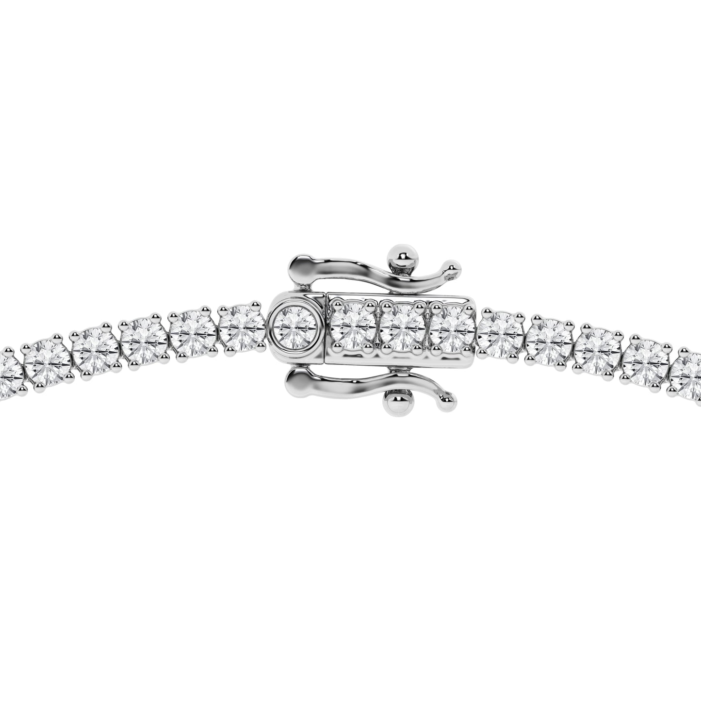 14K White Gold 10ct Lab Diamond Tennis Necklace
