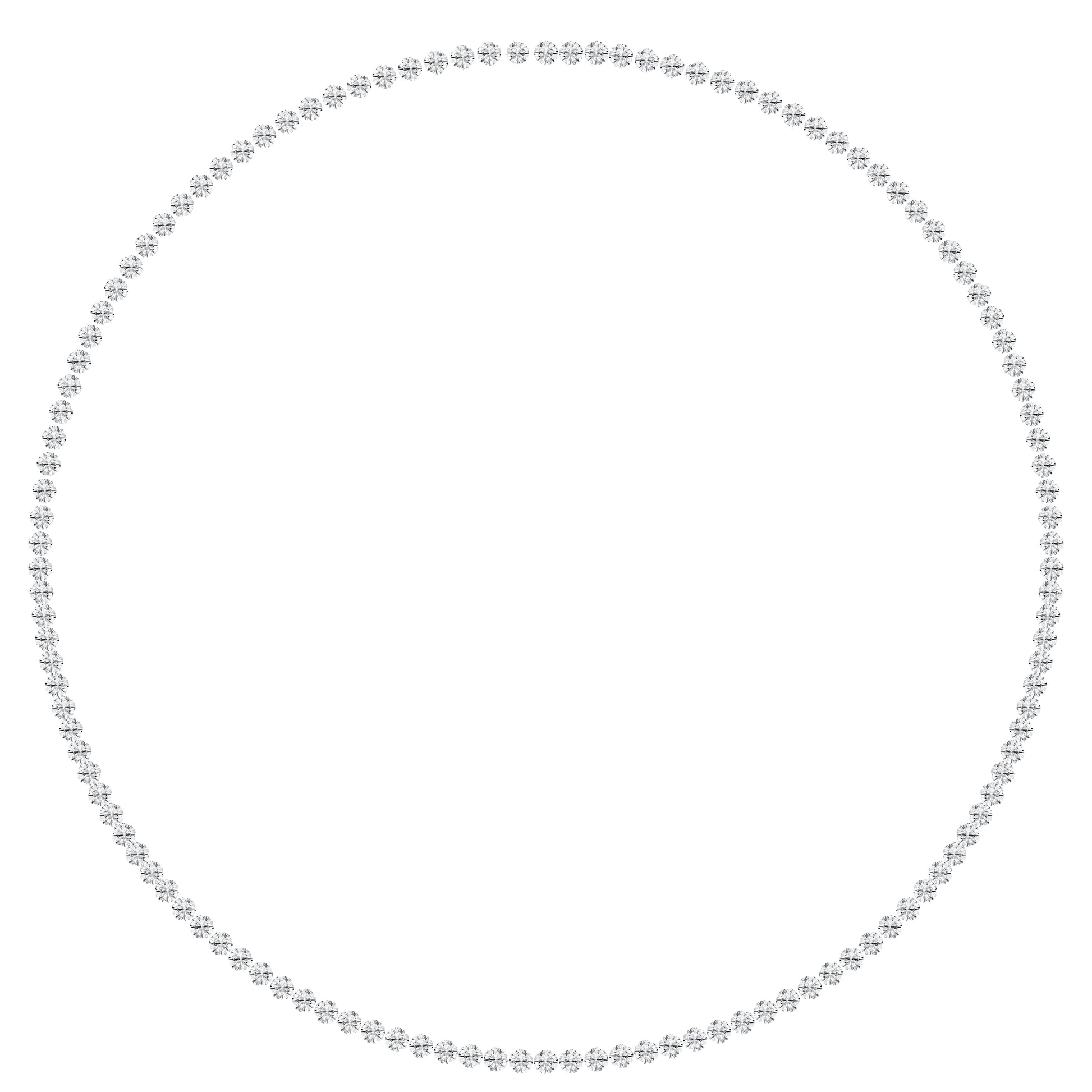 15 CT Lab Diamond Tennis Necklace in 14K White Gold