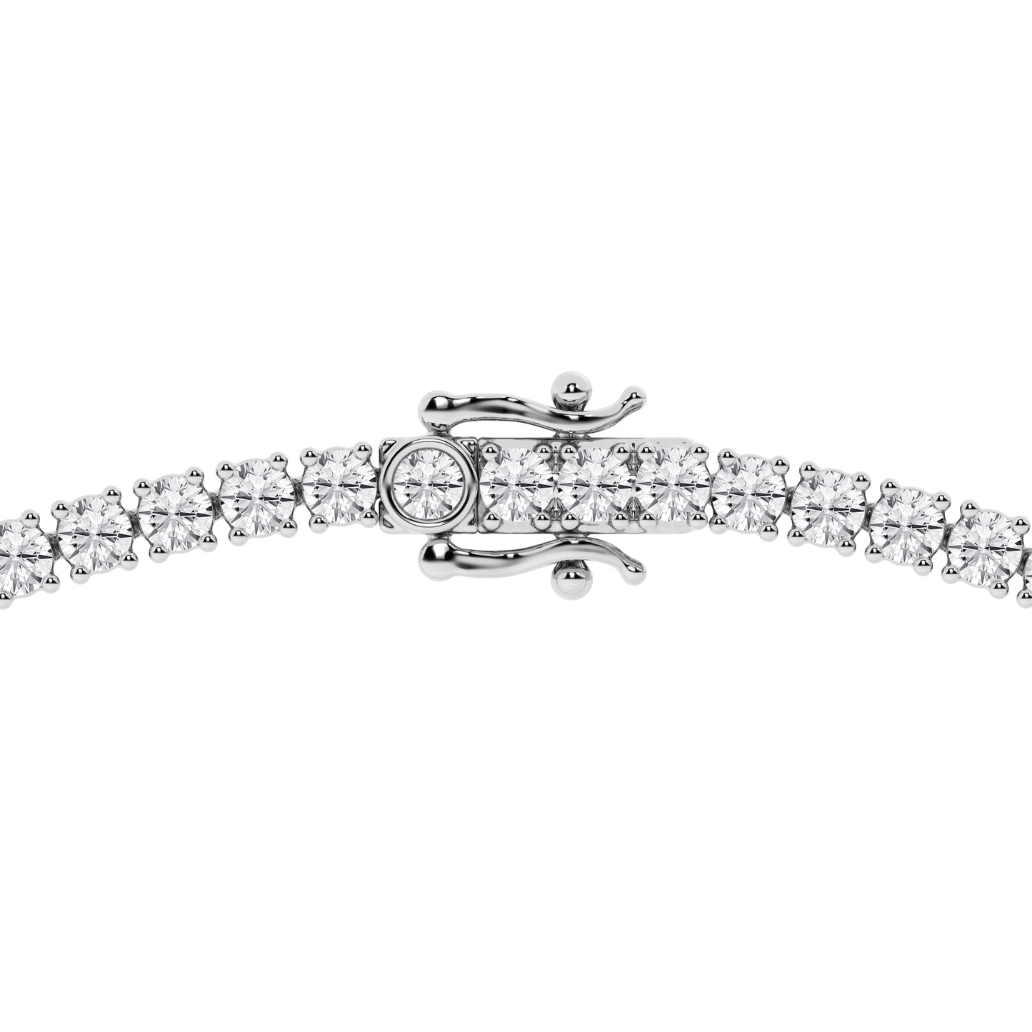 15 CT Lab Diamond Tennis Necklace in 14K White Gold