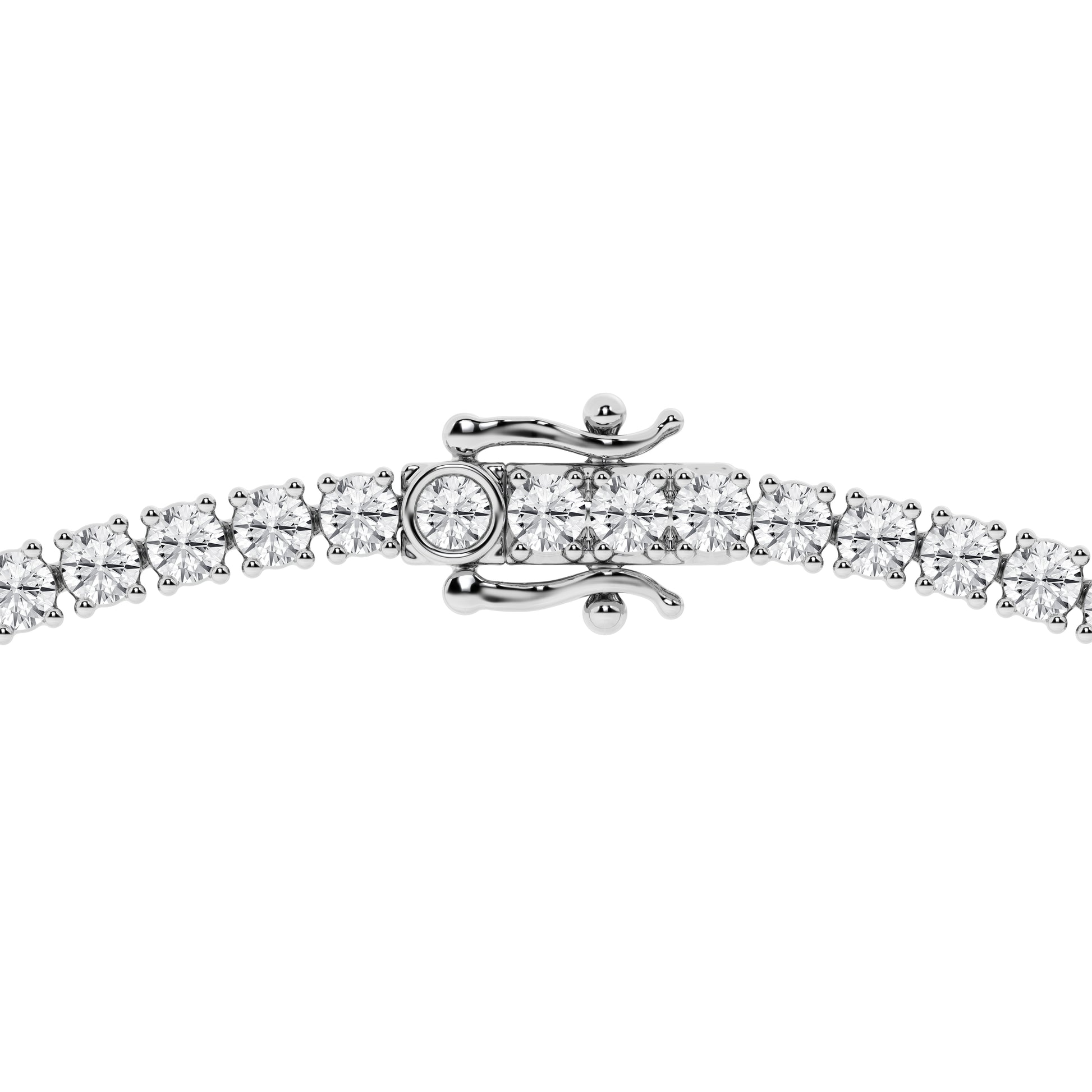 15 CT Lab Diamond Tennis Necklace in 14K White Gold